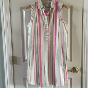 NEW Vineyard Vines Boca Grande Striped Shirt Dress Size 4